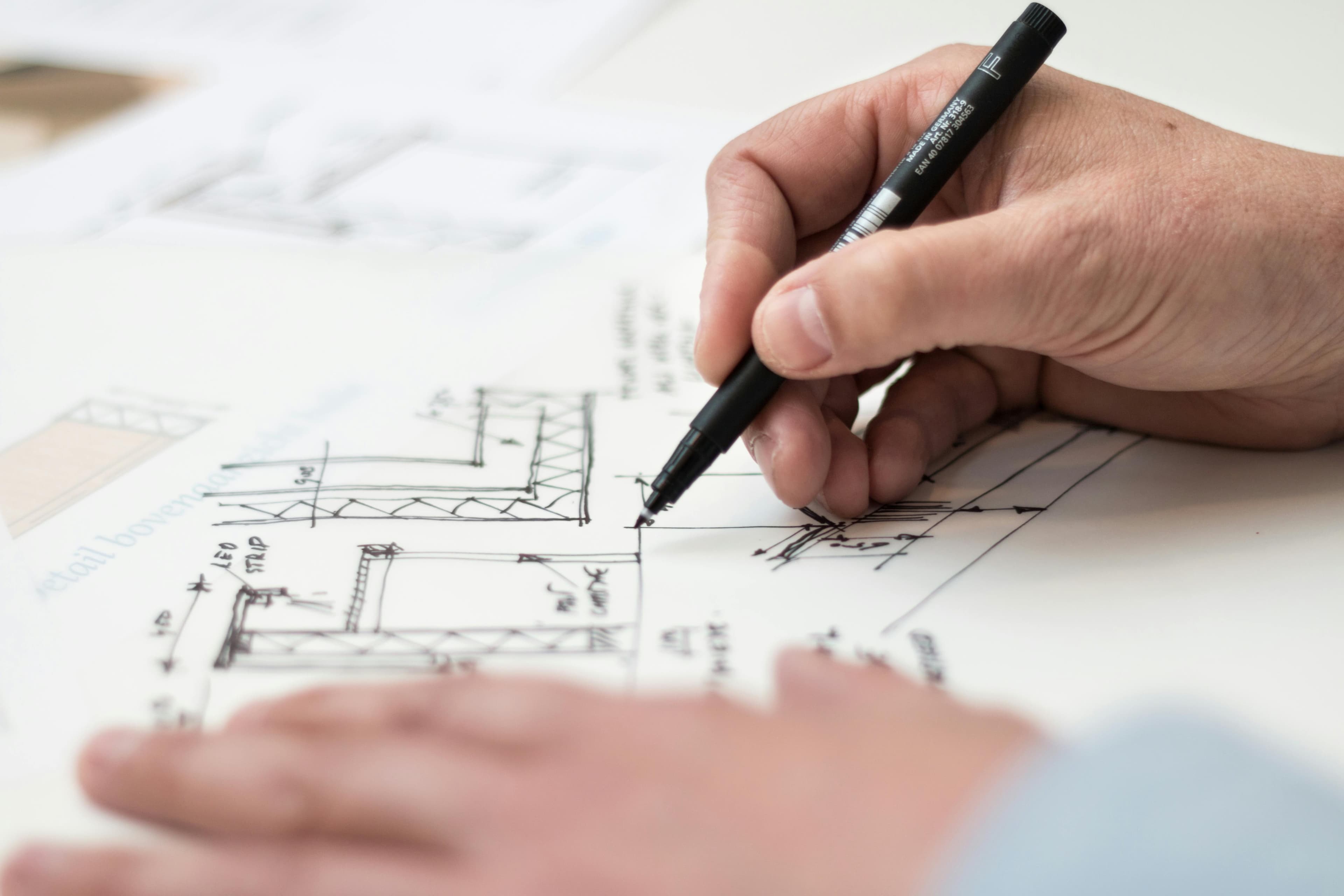 Construction drawings and estimating notes representing reusable quote templates